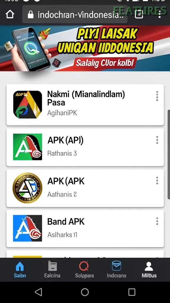 Cuplikan layar JV88 — halaman utama