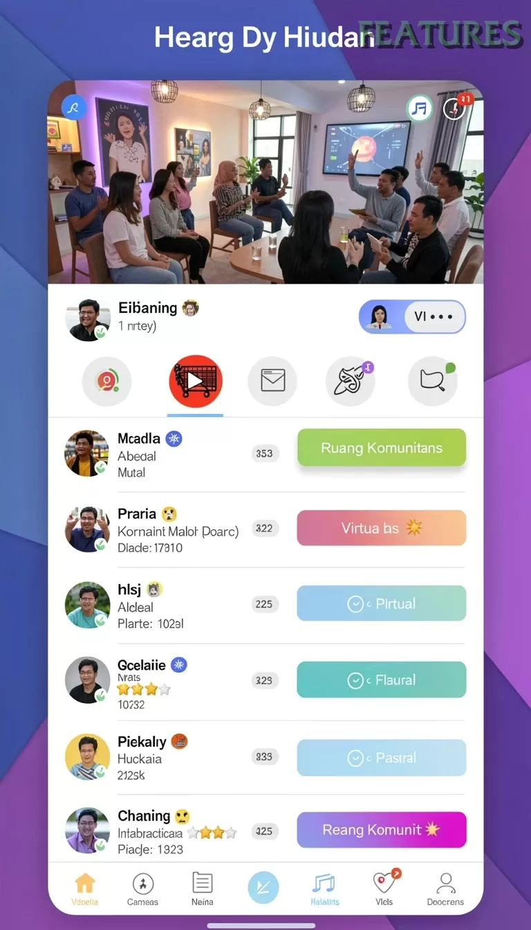 Cuplikan layar CMTOTO — menu navigasi